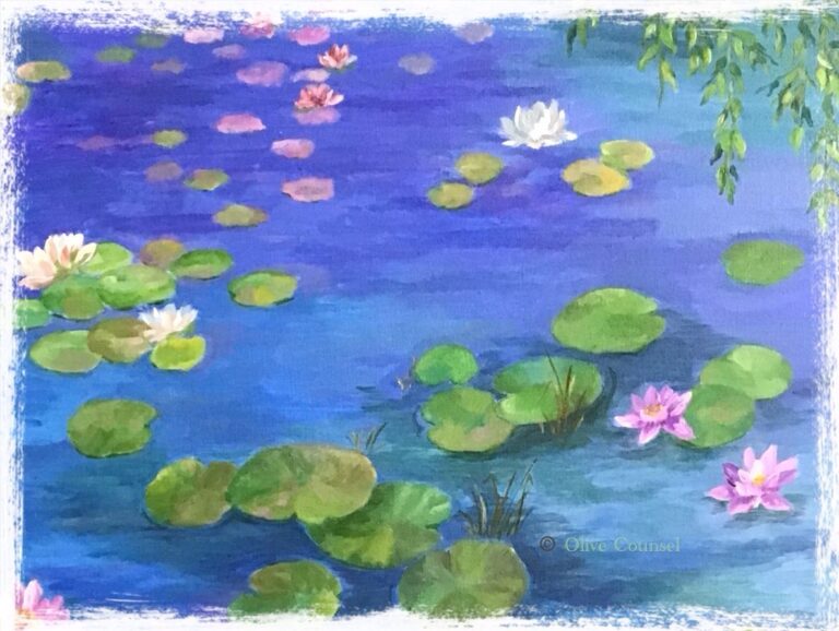 Water Lilies Painting by Farheen